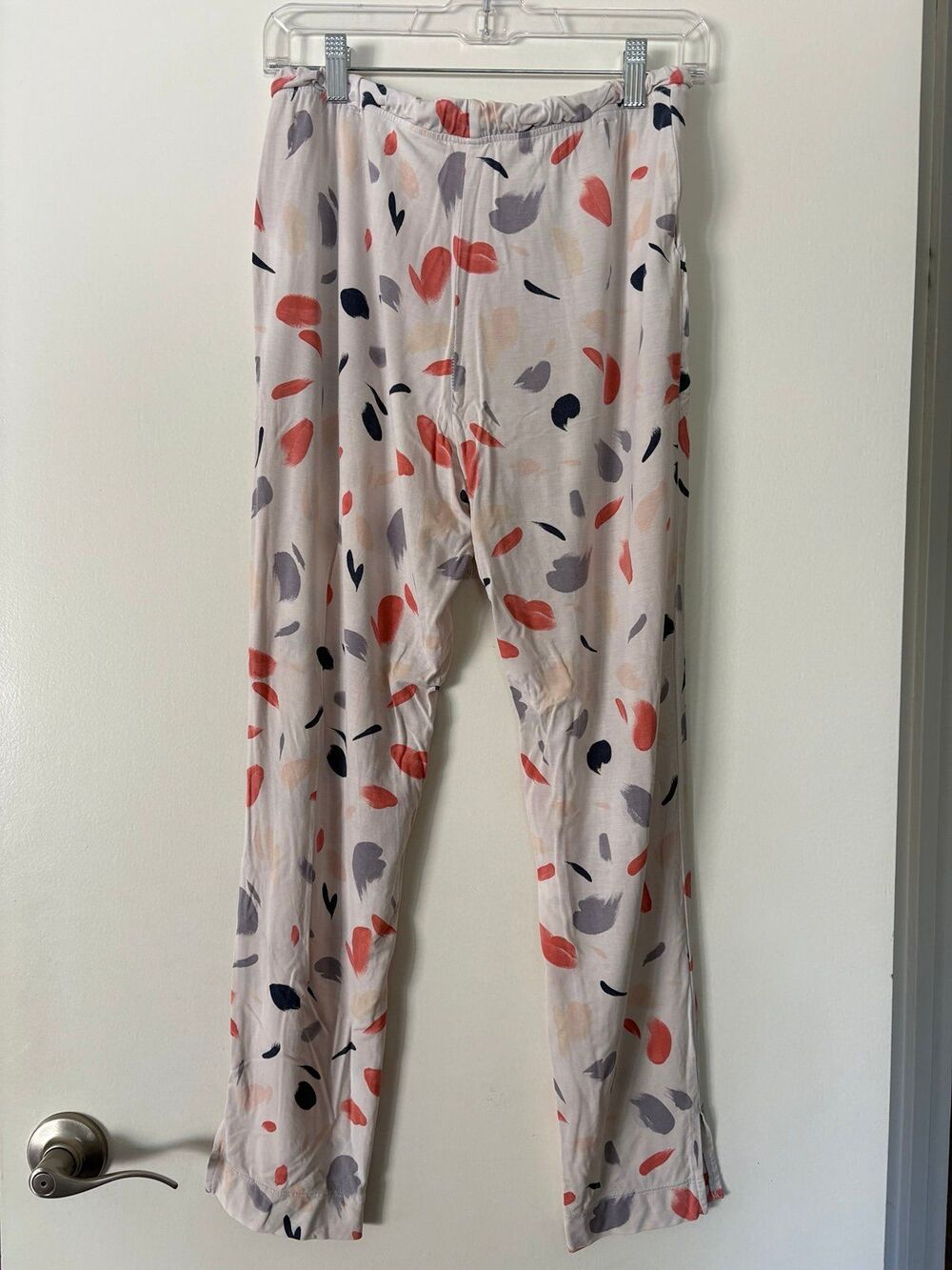Soma 2 PC Cool Nights Pajama Set S Long Sleeve Pockets Abstract Brushstroke Luxe - Picture 9 of 10